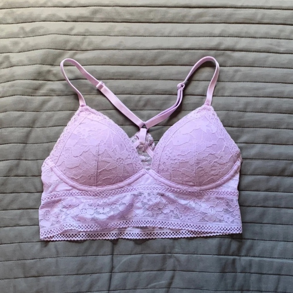 Pink Lavendar Lace Bralette